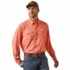 Ariat® Men's VentTEK™ Outbound Peach Echo Button Down Shirt 10043423 6 Ariat® Men's VentTEK™ Outbound Peach Echo Button Down Shirt 10043423 -Wildwest Store S23 MNS WEST 10043423 front