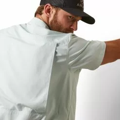 Ariat® Men's VentTEK™ Outbound Fair Aqua Button Down Shirt 10043426 -Wildwest Store S23 MNS WEST 10043426 detail02