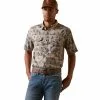 Ariat Men's VentTEK Western Dove Desert Scape Button Down Shirt 10043431 -Wildwest Store S23 MNS WEST 10043431 front