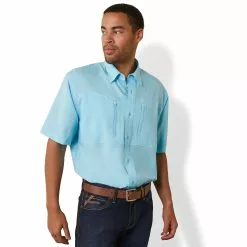 Ariat® Men's VentTEK™ Cenote Aqua Button Down Shirt 10043511