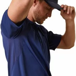 Ariat® Men's Cloudburst Blue AC Polo Shirt 10043518 -Wildwest Store S23 MNS WEST 10043518 detail02