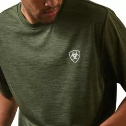 Ariat® Men's Charger Logo Stamp Kombu Green T-Shirt 10043767 -Wildwest Store S23 MNS WEST 10043767 detail01