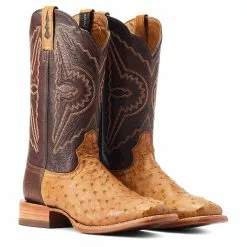 Ariat Men's Broncy Antique Saddle Full QuillSquare Toe Boots 10044419 6 Ariat Men's Broncy Antique Saddle Full QuillSquare Toe Boots 10044419 -Wildwest Store S23 MNS WEST 10044419 pair