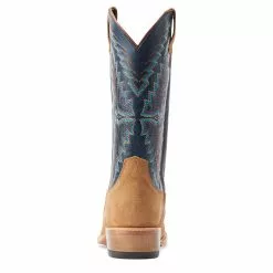 Ariat® Men'sFuturity Showman Dijon Roughout & NavyWestern Boots 10044499 -Wildwest Store S23 MNS WEST 10044499 heel