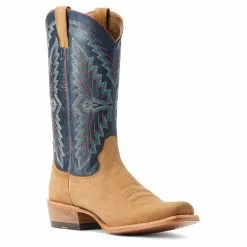 Ariat® Men'sFuturity Showman Dijon Roughout & NavyWestern Boots 10044499 -Wildwest Store S23 MNS WEST 10044499 medial