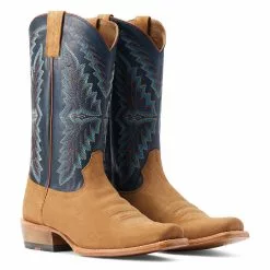 Ariat® Men'sFuturity Showman Dijon Roughout & NavyWestern Boots 10044499 -Wildwest Store S23 MNS WEST 10044499 pair
