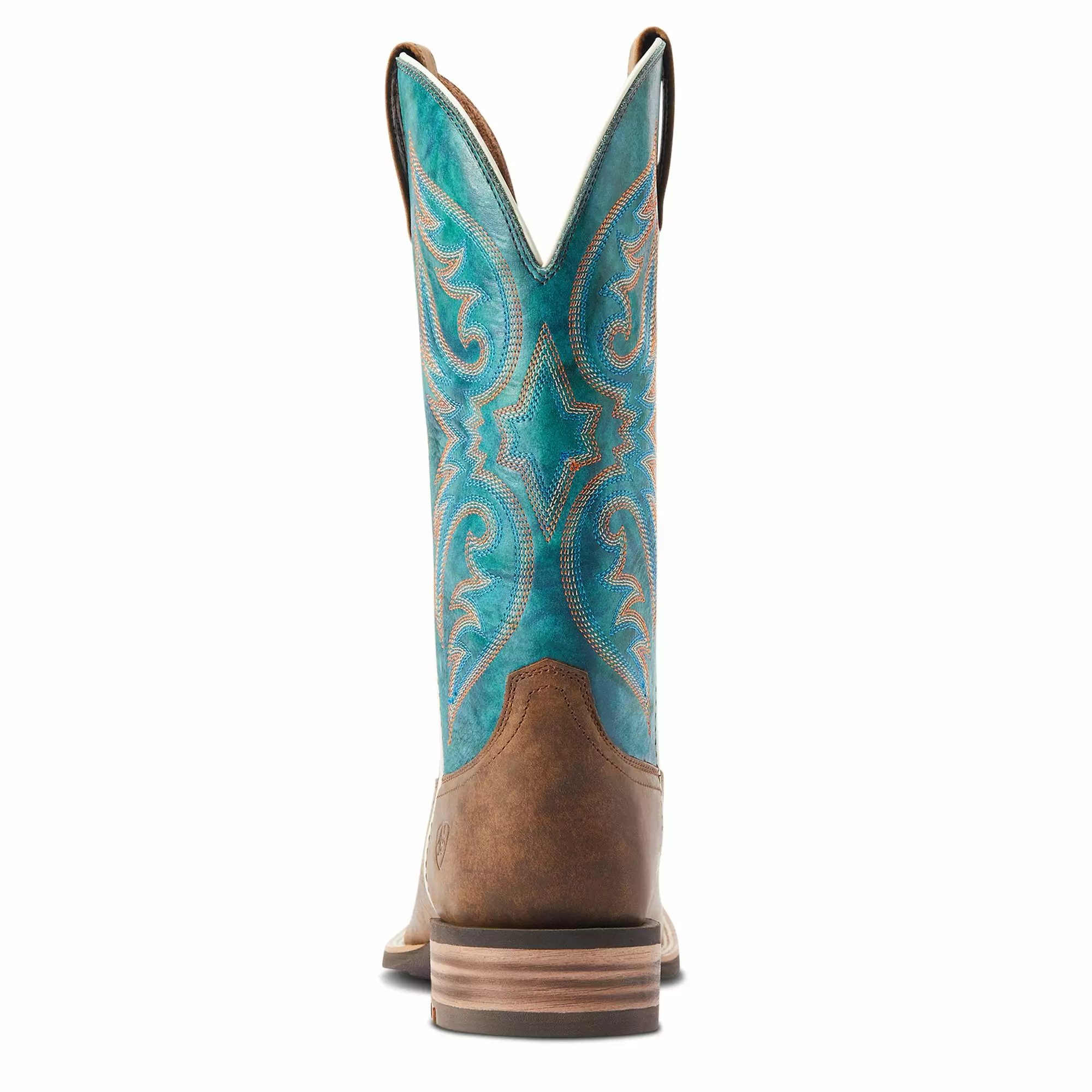 Ariat Men's Ricochet Lightweight Tan & Teal Western Boot 10044568 Ariat Men's Ricochet Lightweight Tan & Teal Western Boot 10044568 -Wildwest Store S23 MNS WEST 10044568 heel