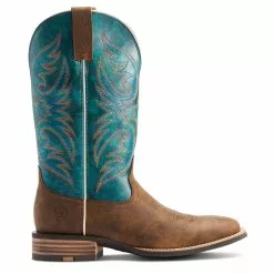 Ariat Men's Ricochet Lightweight Tan & Teal Western Boot 10044568 3 Ariat Men's Ricochet Lightweight Tan & Teal Western Boot 10044568 -Wildwest Store S23 MNS WEST 10044568 side1