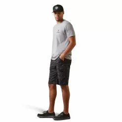 Ariat® Men's Fighting Eagle Stone Heather Graphic T-Shirt 10044773 -Wildwest Store S23 MNS WEST 10044773 full