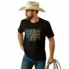 Ariat® Men's Chihuahua Flag Graphic Black T-Shirt 10045276 -Wildwest Store S23 MNS WEST 10045276 front
