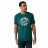 Ariat® Men's Dark Teal Heather Center Fire Graphic T-Shirt 10045284 2 Ariat® Men's Dark Teal Heather Center Fire Graphic T-Shirt 10045284 -Wildwest Store S23 MNS WEST 10045284 front