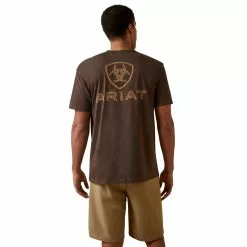 Ariat® Men's Shield Stitch Brown Heather T-Shirt 10045288
