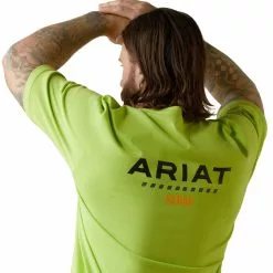 Ariat® Men's Rebar Cotton Strong™ Graphic Lime & Black T-Shirt 10043487 -Wildwest Store S23 MNS WORK 10043487 detail03