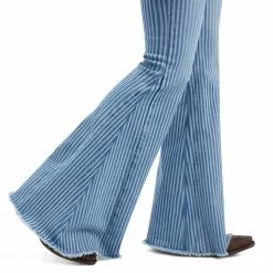 Ariat Ladies Laser Stripe Slim Light Wash Trouser Denim Jeans 10042601 -Wildwest Store S23 WMS WEST 10042601 detail03