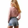 Ariat® Ladies R.E.A.L™ Ropey Shield Coral Blush Pink T-Shirt 10043412 -Wildwest Store S23 WMS WEST 10043412 detail03