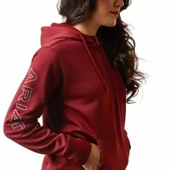 Ariat® Ladies Tek 1/2 Zip Pomergranate Hoodie 10043448 -Wildwest Store S23 WMS WEST 10043448 detail02