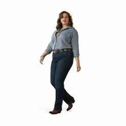 Ariat® Ladies R.E.A.L Billie Jean Embroidered Chambray Shirt 10043451 5 Ariat® Ladies R.E.A.L Billie Jean Embroidered Chambray Shirt 10043451 -Wildwest Store S23 WMS WEST 10043451 full plus
