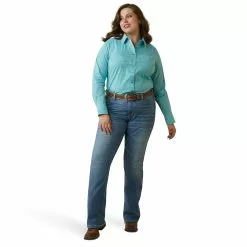 Ariat® Ladies Wrinkle Resist Kirby Susanna Check Stretch Shirt 10043476 -Wildwest Store S23 WMS WEST 10043476 detail01 plus