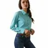 Ariat® Ladies Wrinkle Resist Kirby Susanna Check Stretch Shirt 10043476 -Wildwest Store S23 WMS WEST 10043476 front