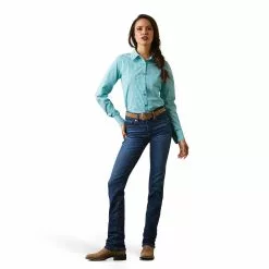 Ariat® Ladies Wrinkle Resist Kirby Susanna Check Stretch Shirt 10043476 -Wildwest Store S23 WMS WEST 10043476 full