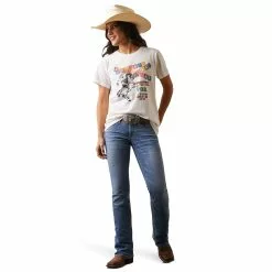 Ariat® Ladies Fiesta Cloud Dancer T-Shirt 10043666 2 Ariat® Ladies Fiesta Cloud Dancer T-Shirt 10043666 -Wildwest Store S23 WMS WEST 10043666 full