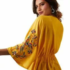 Ariat® Ladies Carmen York Yellow Top 10043667 -Wildwest Store S23 WMS WEST 10043667 detail01