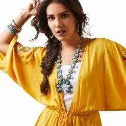 Ariat® Ladies Carmen York Yellow Top 10043667 -Wildwest Store S23 WMS WEST 10043667 detail02