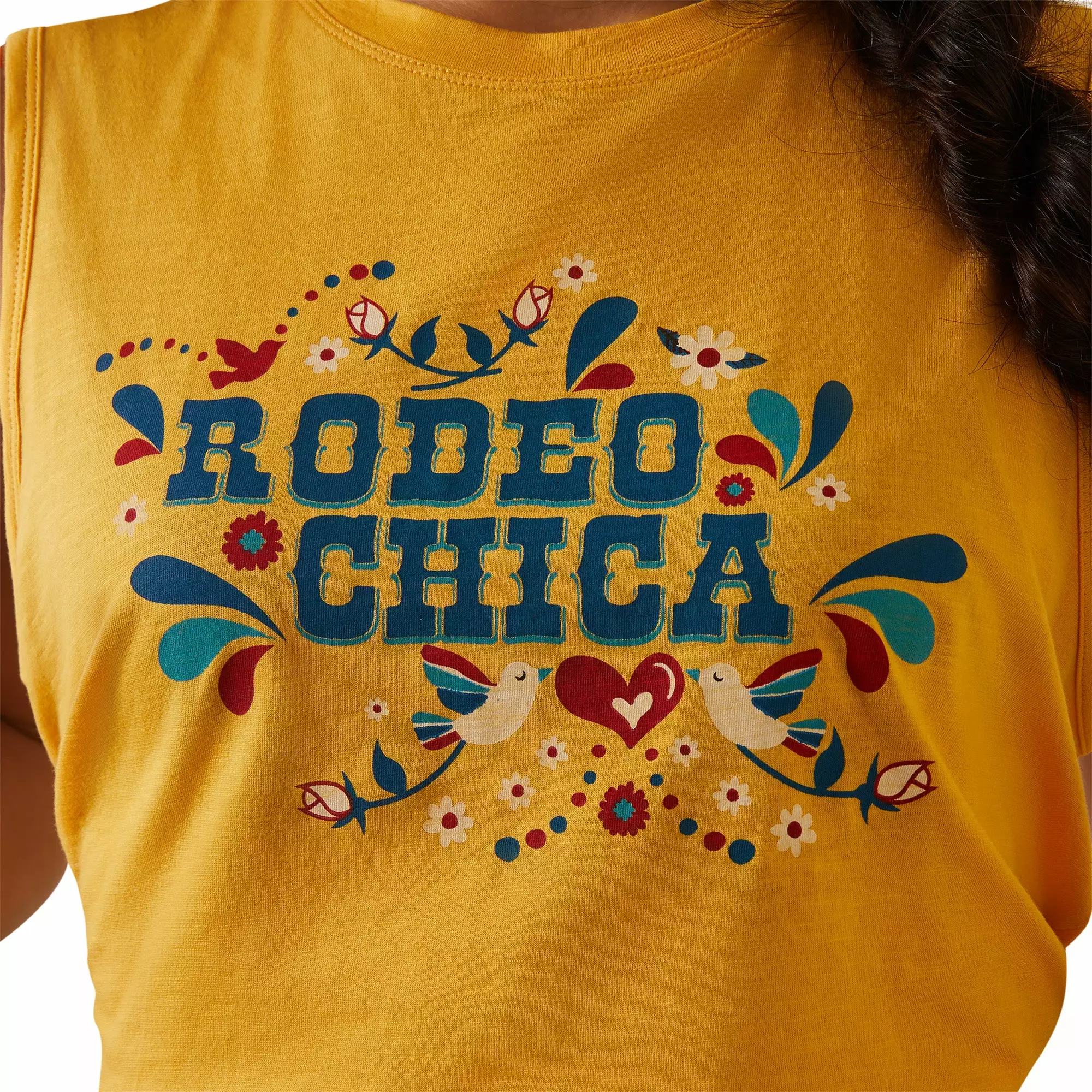 Ariat® Ladies Rodeo Chica Yolk Yellow Tank Top 10043671 Ariat® Ladies Rodeo Chica Yolk Yellow Tank Top 10043671 -Wildwest Store S23 WMS WEST 10043671 detail01