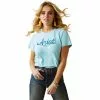 Ariat® Ladies R.E.A.L™ Durable Goods Gulf Stream T-Shirt 10043678 -Wildwest Store S23 WMS WEST 10043678 front
