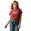 Ariat® Ladies R.E.A.L™ Durable Goods Earth Red T-Shirt 10043679 -Wildwest Store S23 WMS WEST 10043679 front