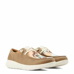 Ariat® Ladies Hilo Aloha Surfing Paniolo Print Brown Shoes 10044543 -Wildwest Store S23 WMS WEST 10044543 pair