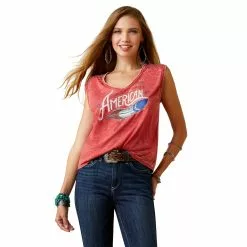 Ariat® Ladies All American Equestrian Red Tank Top 10045003