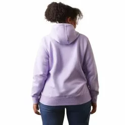 Ariat® Ladies Rebar Skill Set Lavender Heather 1/2 Zip Hoodie 10043547 2 Ariat® Ladies Rebar Skill Set Lavender Heather 1/2 Zip Hoodie 10043547 -Wildwest Store S23 WMS WORK 10043547 back plus