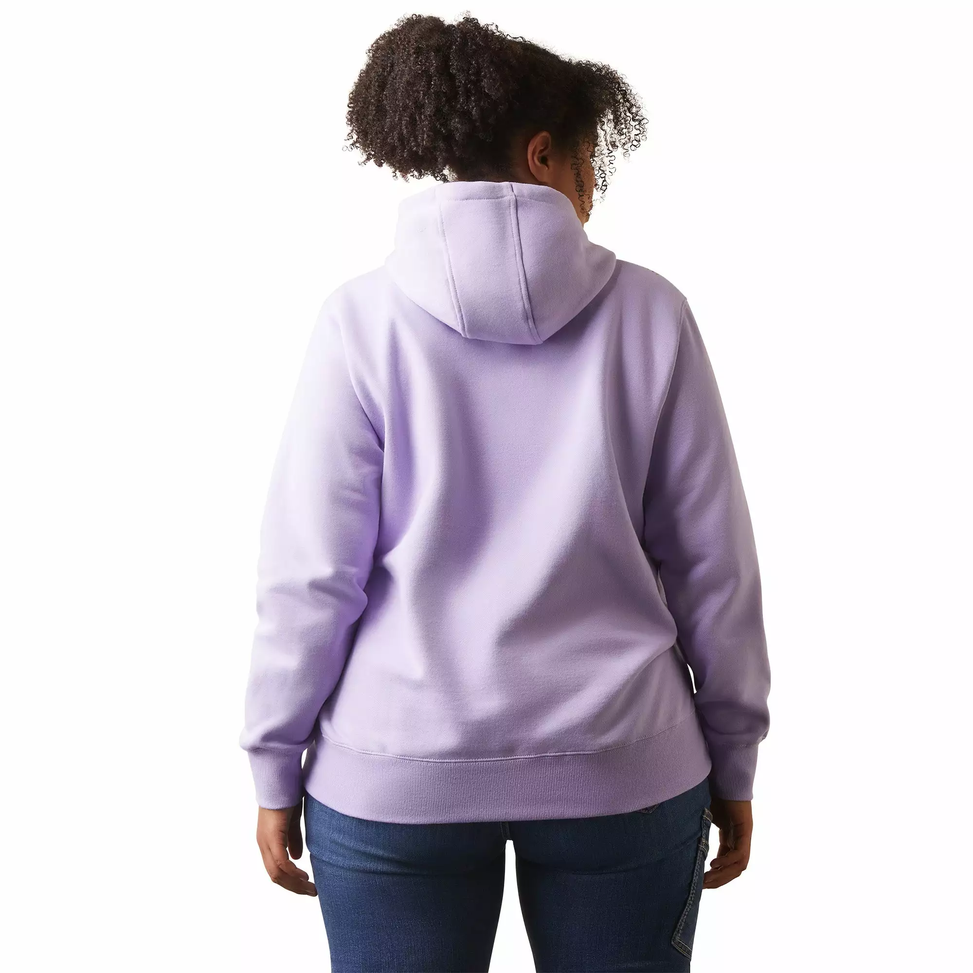 Ariat® Ladies Rebar Skill Set Lavender Heather 1/2 Zip Hoodie 10043547 Ariat® Ladies Rebar Skill Set Lavender Heather 1/2 Zip Hoodie 10043547 -Wildwest Store S23 WMS WORK 10043547 back plus
