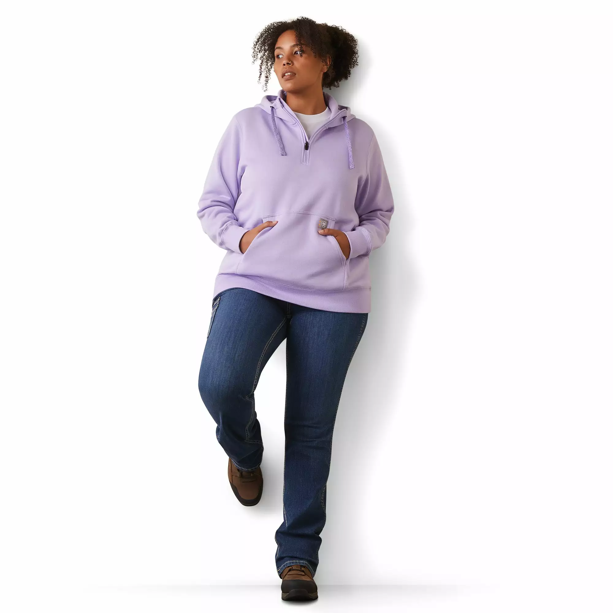 Ariat® Ladies Rebar Skill Set Lavender Heather 1/2 Zip Hoodie 10043547 Ariat® Ladies Rebar Skill Set Lavender Heather 1/2 Zip Hoodie 10043547 -Wildwest Store S23 WMS WORK 10043547 full plus