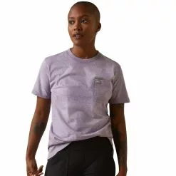 Ariat® Ladies Rebar Cotton Strong™ Lavendar Heather T-Shirt 10043561