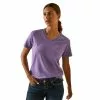 Ariat® Ladies Rebar Cotton Strong™ Paisley Purple T-Shirt 10043575