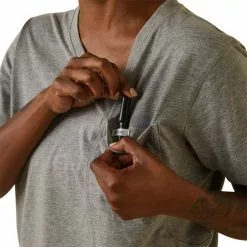 Ariat Ladies Rebar Workman Heather Grey T-Shirt 10043842 -Wildwest Store S23 WMS WORK 10043842 detail02