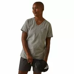 Ariat Ladies Rebar Workman Heather Grey T-Shirt 10043842