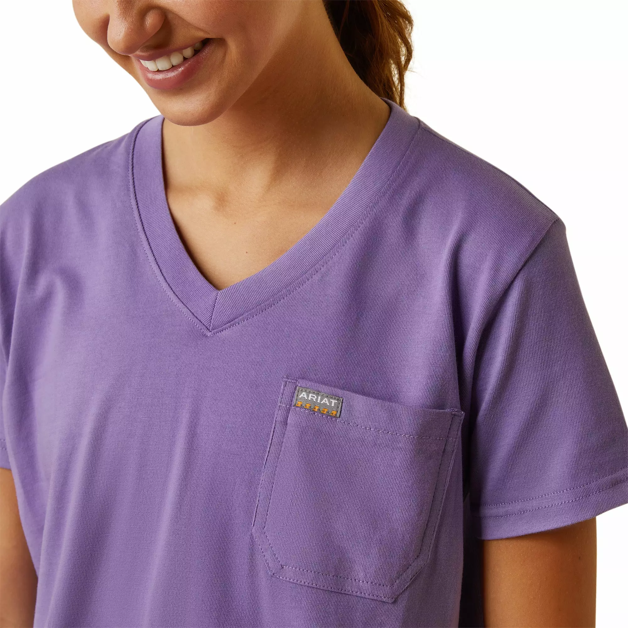 Ariat Ladies Rebar Cotton Reflective USA Flag Paisley Purple Graphic Tee 10043847 Ariat Ladies Rebar Cotton Reflective USA Flag Paisley Purple Graphic Tee 10043847 -Wildwest Store S23 WMS WORK 10043847 detail01