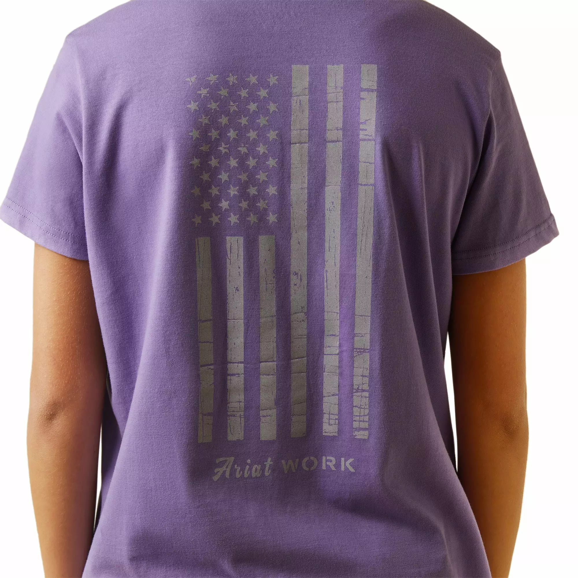 Ariat Ladies Rebar Cotton Reflective USA Flag Paisley Purple Graphic Tee 10043847 Ariat Ladies Rebar Cotton Reflective USA Flag Paisley Purple Graphic Tee 10043847 -Wildwest Store S23 WMS WORK 10043847 detail03